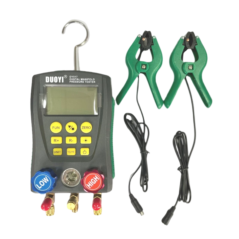 DUOYI DY517C Refrigeration Gauges Digital Manifold HVAC Gauge Set with